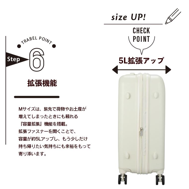 Miffy（ミッフィー） 拡張 キャリーケース Mサイズ 55~60L キャリー