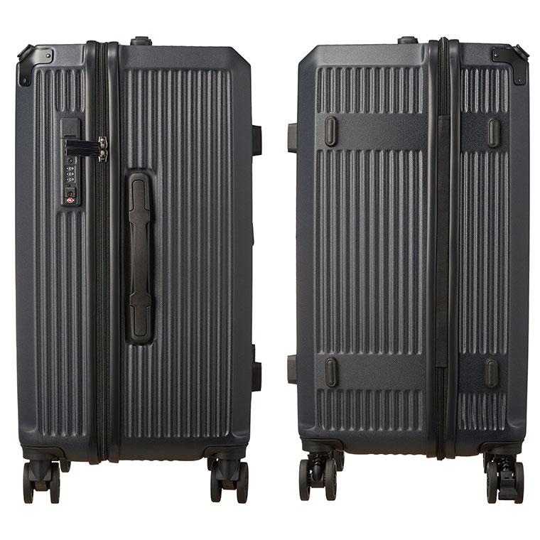 ストッパー付 スーツケース Sサイズ 45L 1〜4泊目安 軽量 BOX型 カップホルダー付 ジッパー ファスナータイプ キャリーバッグ シフレ ハピタスプラス HPL2307-Sの画像