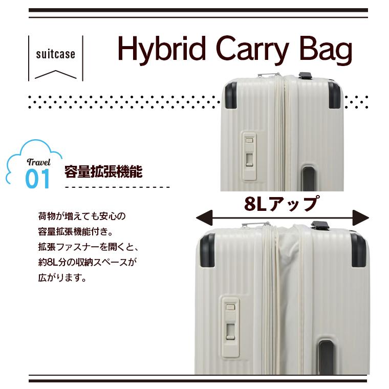 ハピタス スーツケース Mサイズ 62L〜70L 3〜5泊 キャリーバッグ