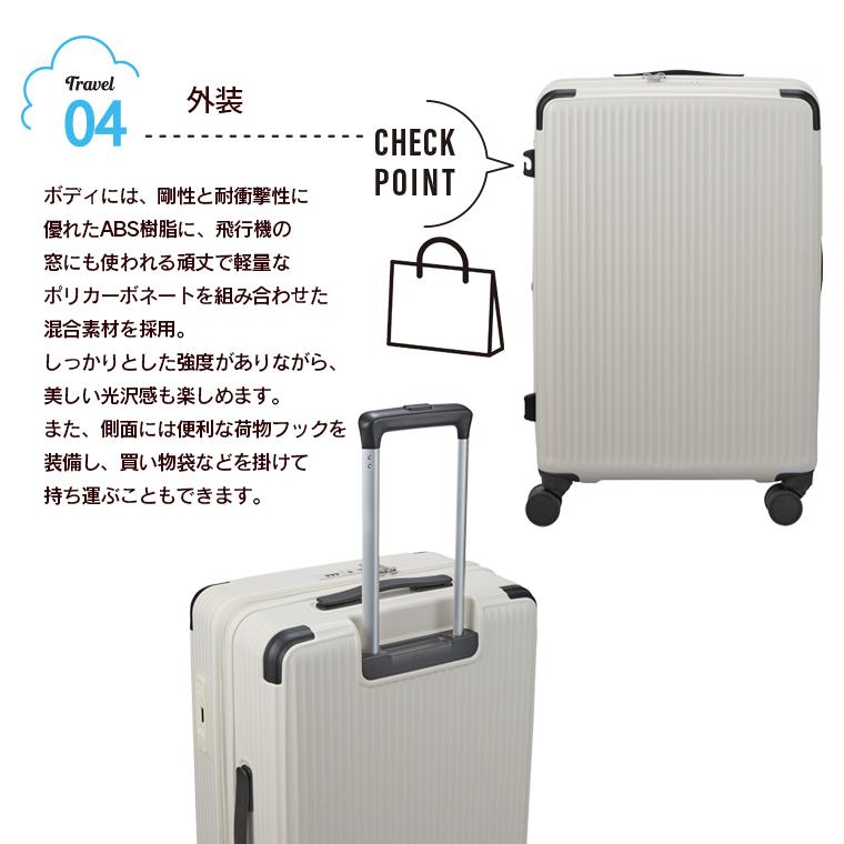ハピタス スーツケース Mサイズ 62L〜70L 3〜5泊 キャリーバッグ