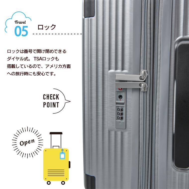 ハピタス スーツケース Mサイズ 62L〜70L 3〜5泊 キャリーバッグ