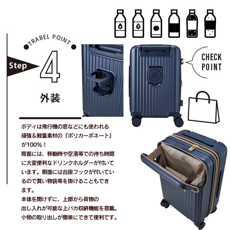 Siffler（シフレ） スーツケース Sサイズ 35L 2.3泊用 ドリンク