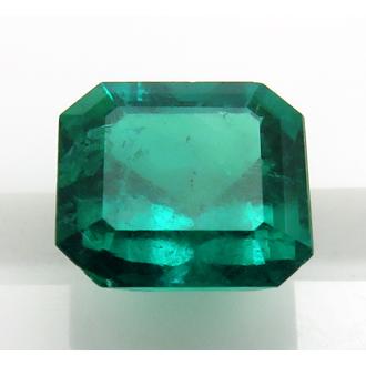 3256【旧在庫で値打ち！】エメラルド ルース 0.87ct 高彩度 濃い青緑  