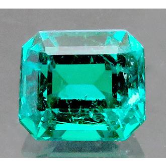 3456【上級品 ノンオイル】エメラルド 0.46ct 高彩度 青緑 コロンビア 
