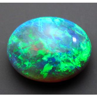 3966 上級品 裸石 ルース ブラックオパール 7.37ct 緑主体の遊色 