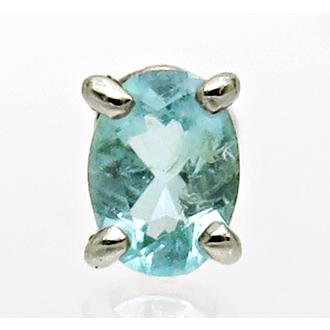 3972 パライバトルマリン ピアス 0.15ct/2 Pt クリーン 淡い緑青 