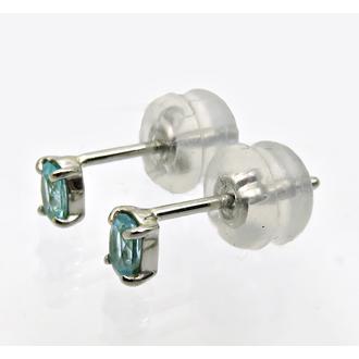 3972 パライバトルマリン ピアス 0.15ct/2 Pt クリーン 淡い緑青 