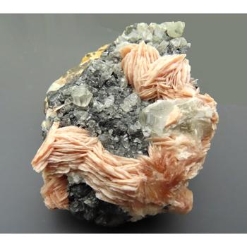 白鉛鉱 Cerussite と 重晶石 Barite 美結晶 展示用 モロッコ産 瑞浪鉱物展示館 4655｜mm-museum｜04