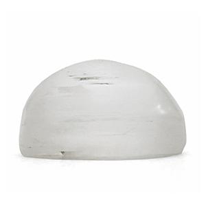 ベリロナイトキャッツアイ 2.64ct 宝石 ルース 白色 半透明 明瞭なキャッツアイ効果 アフガニスタン産 瑞浪鉱物展示館 4778 