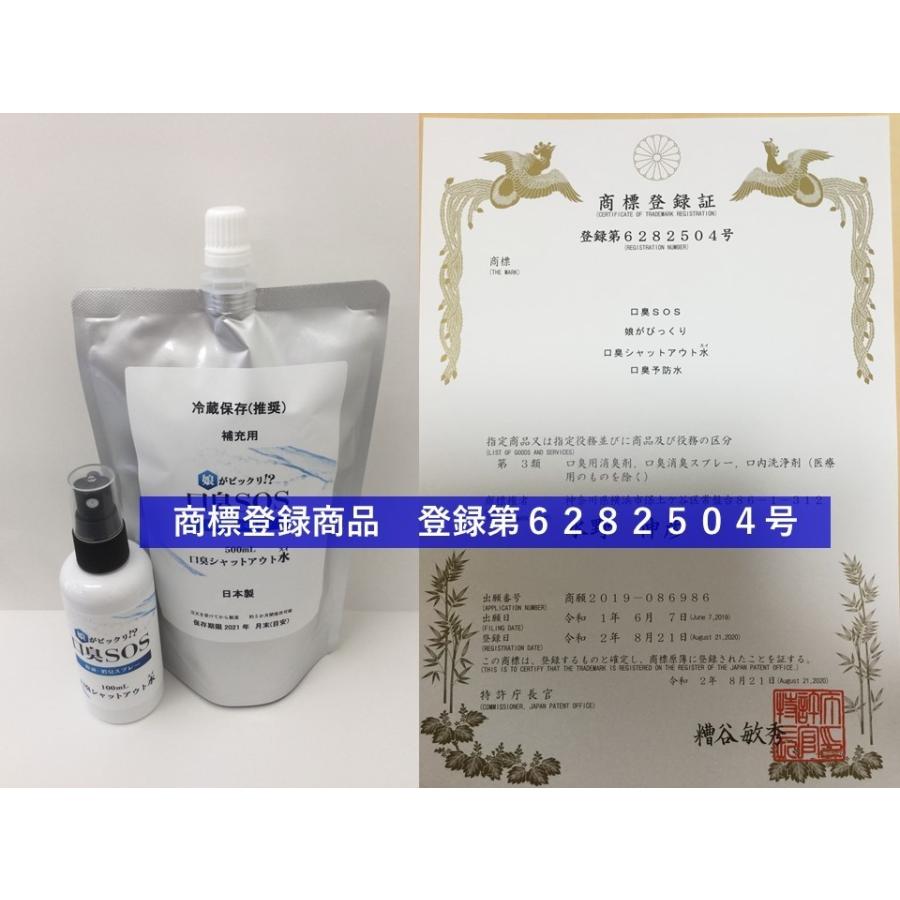 歯科医院専用　口臭ケア  口臭対策 口臭予防 口臭の原因 口臭を消す  口臭チェッカー 口臭サプリ オーラルフレイル　マウスウォッシュ　口臭SOS 補充用500m l |  | 04