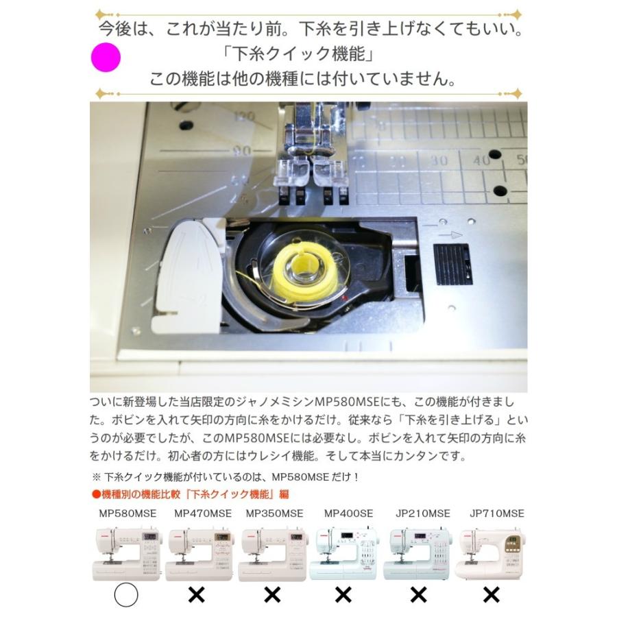 新同品！！　ＪＡＮＯＭＥ　ミシン　取説付き　１５，０００円（税込み） JANOME（ジャノメ） ミシン 初心者 MP580MSE-MG マーガレット