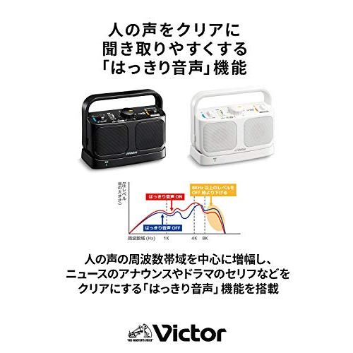 JVCケンウッド　Victor　SP-A900-B　みみ楽シリーズ　簡単操作　生活防水　ワイヤレス　軽量　連続2　お手元テレビスピーカー　母の日