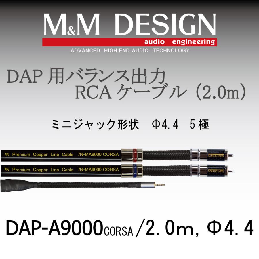 【ご予約品】 DAP-A9000CORSA 2.0ｍ Φ4.4 インターコネクトケーブル