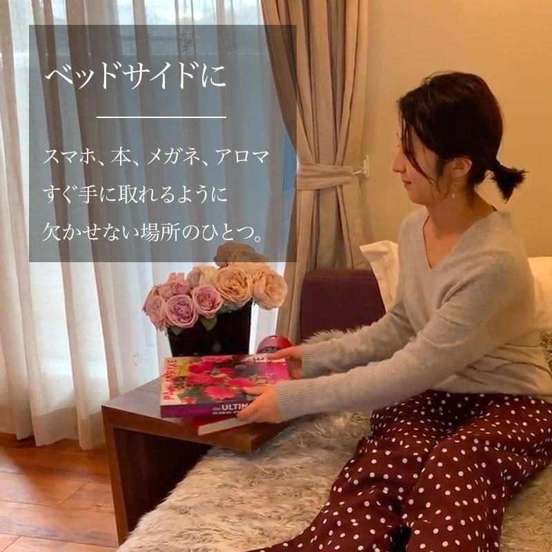 mmisオリジナル 木製 ウッド ソファサイドテーブル ベッドサイドテーブル スリム 北欧 机 ローテーブル 棚 【Collapsible】 おしゃれ