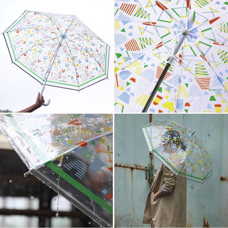 スパイス SPICE OF LIFE ハッピークリアアンブレラ ステンドグラス 傘 ビニール傘 かさ 雨傘 HHLG2060