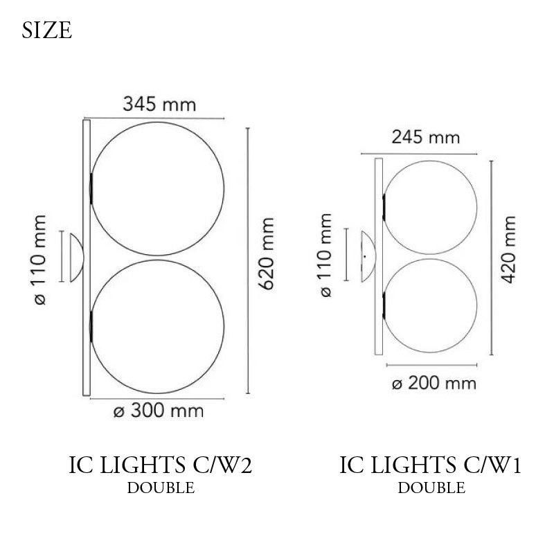 FLOS フロス シーリング/ウォールランプ IC Lights C/W1 DOUBLE マイケル・アナスタシアデス