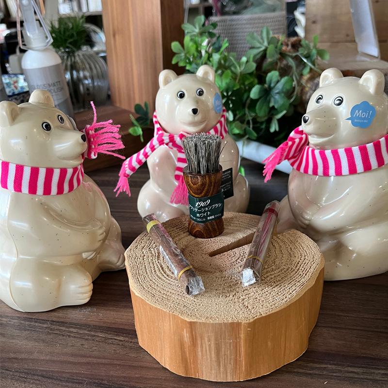 しろくま貯金箱 お花見コーデ(ピンク×ブラウン) polar bear bank ポーラーベアバンク シロクマ貯金箱 2024 マフラー