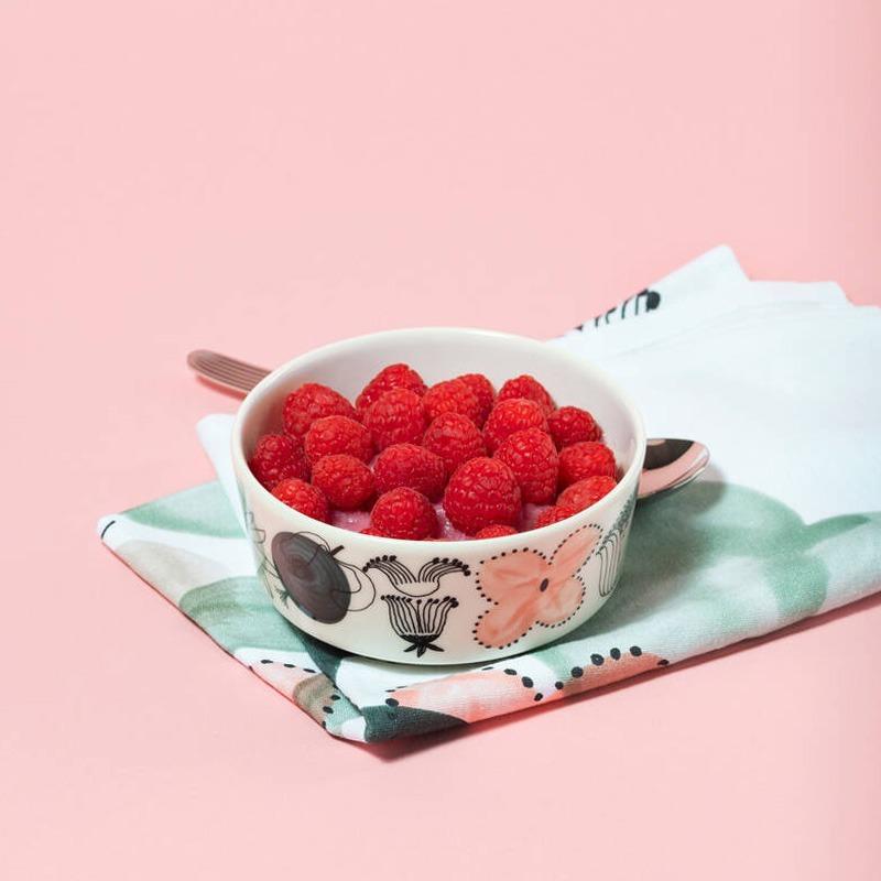 ARABIA（アラビア） クッカマー ボウル 13cm グリーン 水彩画 春 食洗