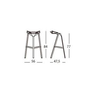 Stool_One ブラック SD492 （SH77）スタッキングスツール「KG」 mmisオススメ｜mminterior