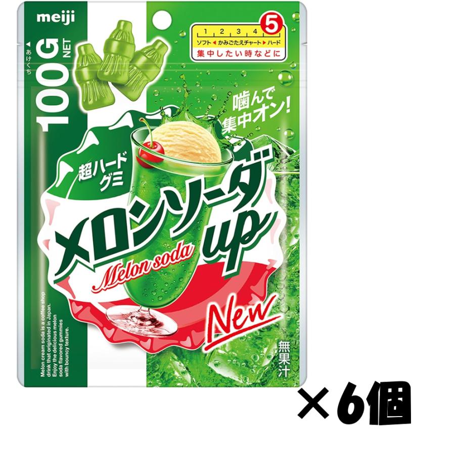 明治（meiji） メロンソーダアップ 超ハードグミ 100g×6個 : MMK