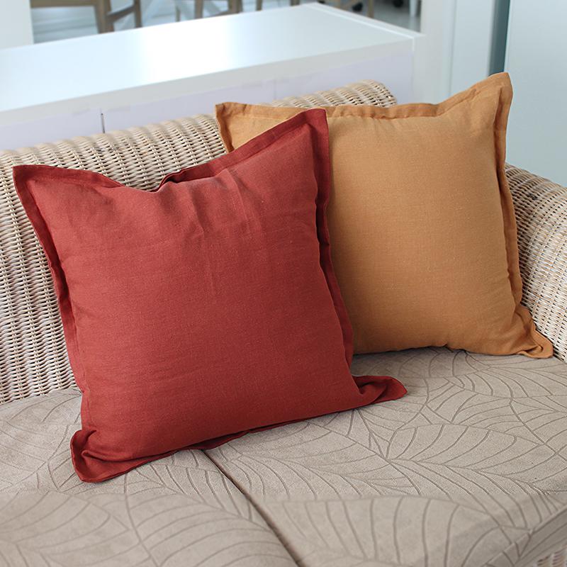 送料無料 リネン クッションカバー （全4色） 麻100％ リネン100