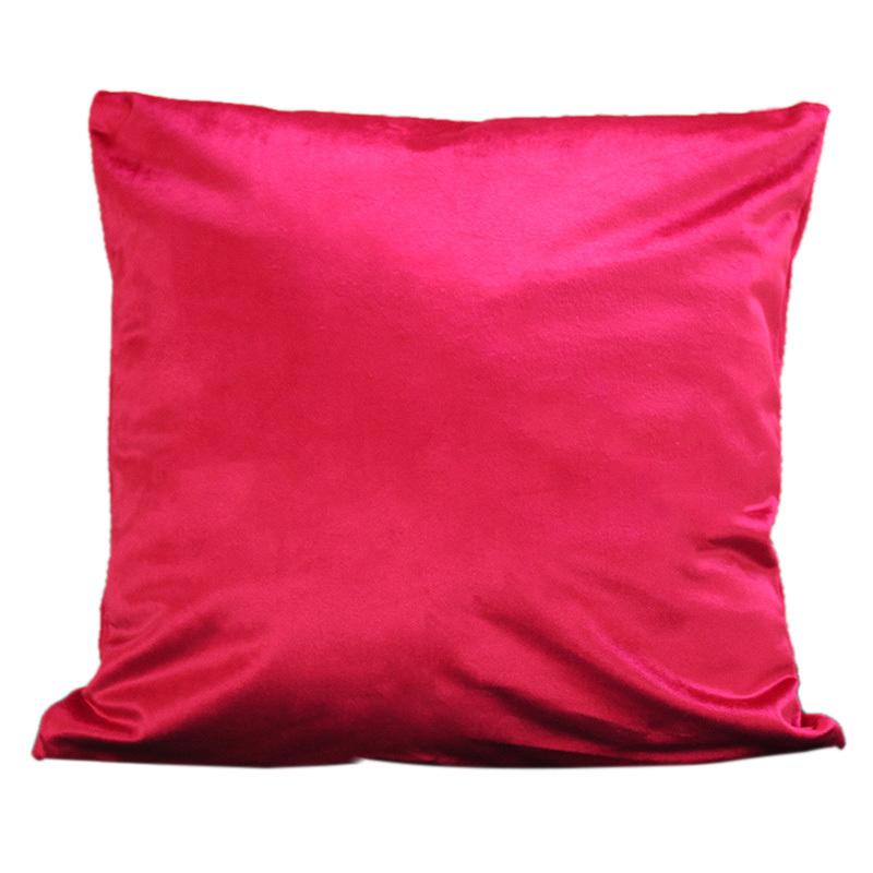 ベロア 45cm レッド 赤色 クッションカバー 北欧 ベルベッド : mignon