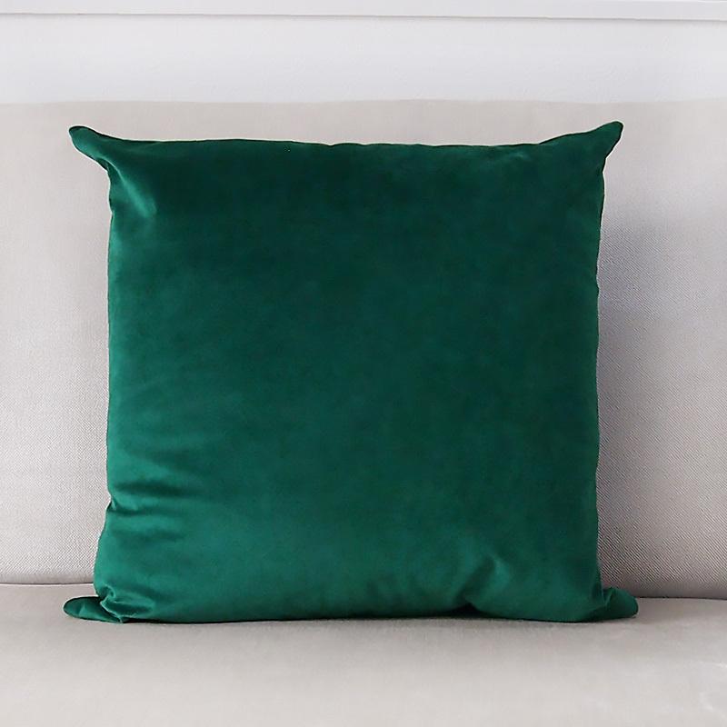 送料無料 グリーン ベロア 45cm クッションカバー 緑色 : mignon