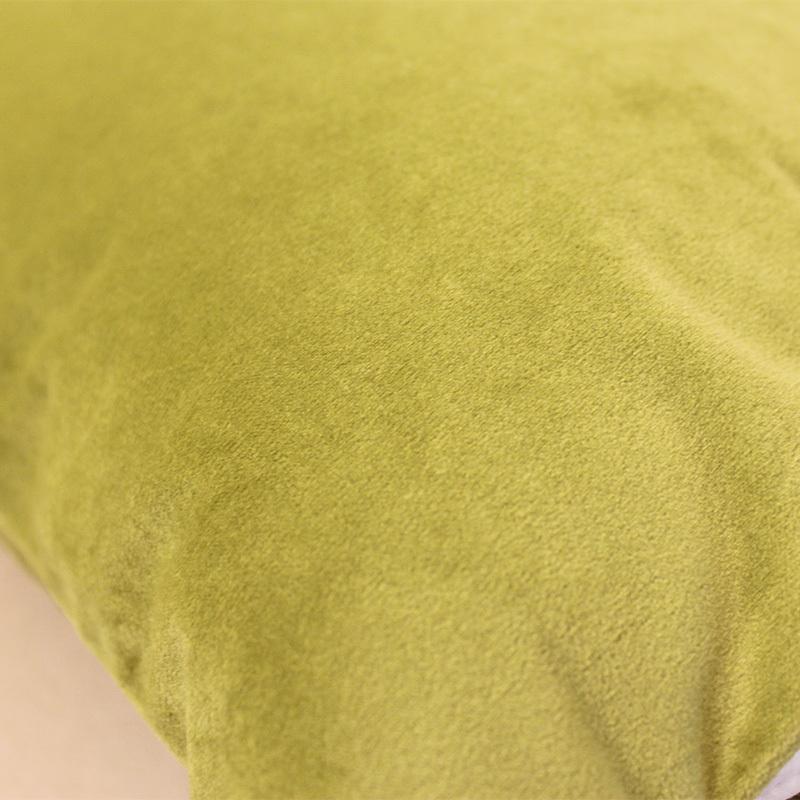 ベロア 45cm ピスタチオグリーン クッションカバー 黄緑色 緑色 北欧