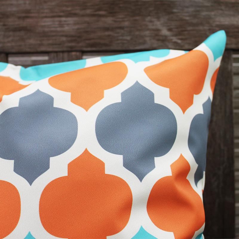 クッションカバー モロッコ柄モロッカン 柄防汚生地 防水生地 耐光性