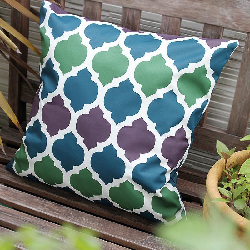 クッションカバー モロッコ柄モロッカン 柄防汚生地 防水生地 耐光性