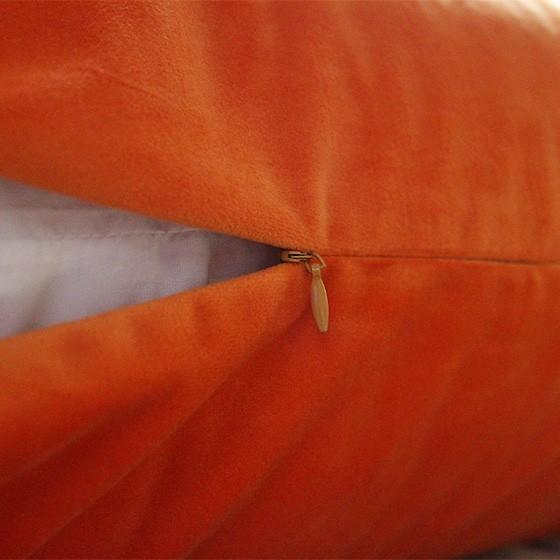 送料無料 【４枚セット】ベロア クッションカバー オレンジグラデセット |  | 18