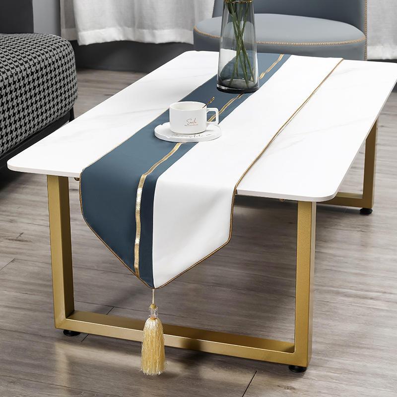送料無料 ベロア テーブルランナー センターテーブル 33 × 210cm 水色