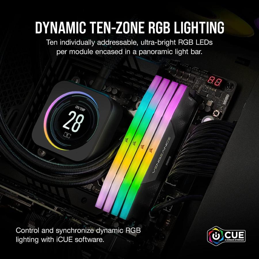 CORSAIR（コルセア） CORSAIR VENGEANCE RGB DDR5-6000 64GB (32GB×2枚 
