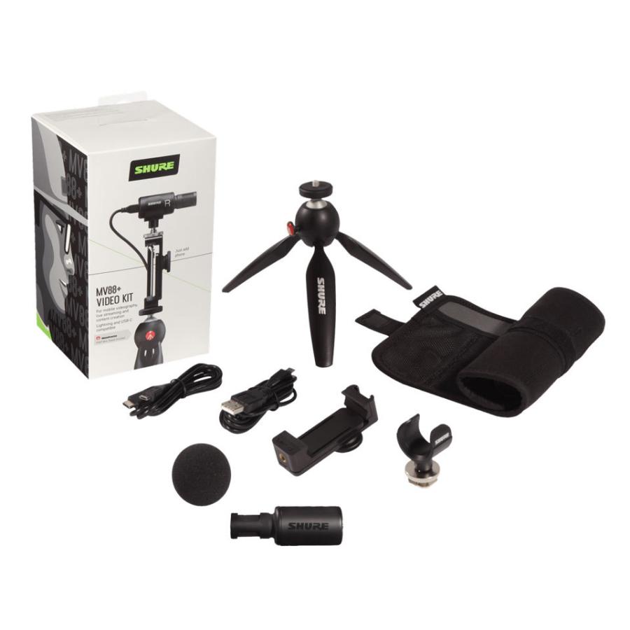 Shure MV88+ Video Kit（MV88+DIG-VIDKIT） SHURE MV88+DIG-VIDKIT ステレオコンデンサーマイク〈シュアー