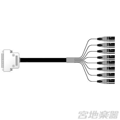 Mogami/2932 8ch Dsub25-XLRM 2m【手回しロングインチネジ】【受注生産品】