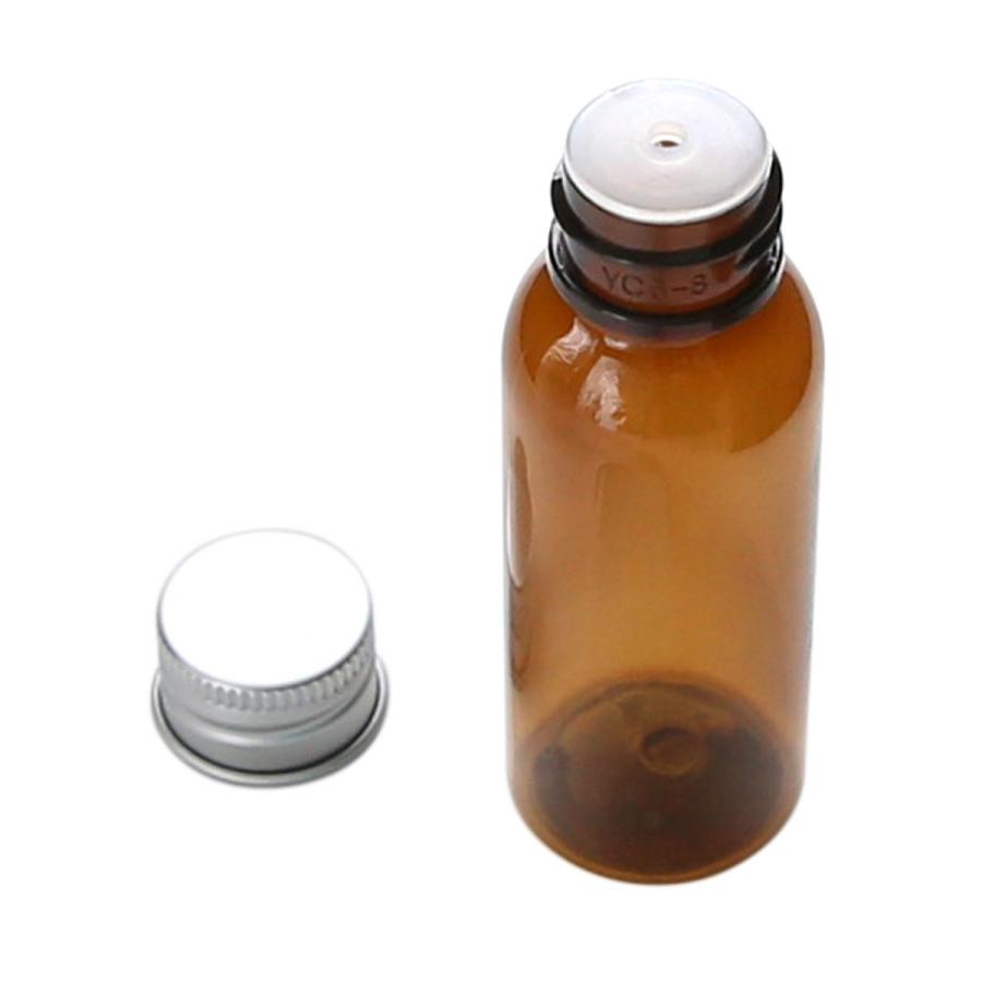 534円 雑誌で紹介された アンバープラボトル ドロッパー アルミキャップ 30ml 10個 メール便0円 化粧水 トナー 容器 茶色 詰め替え容器 アトマイザー