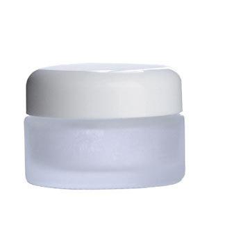 通常便なら送料無料 フロストガラスジャー 白キャップ 30ml 1個 ホワイト 保存 詰め替え