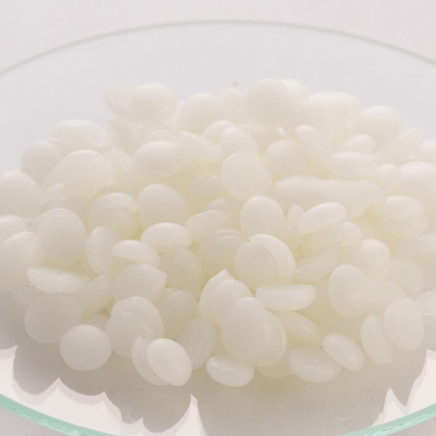 10%OFF ビーズワックス・精製・ホワイト（蜜蝋）／200g 植物性 ミツロウ 敏感肌に 手作りリップ クリーム 練香 手作りキャンドルに 爆買 母の日 | 