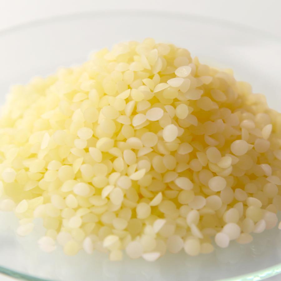 P5倍 ビーズワックス・未精製・オーガニック・小粒（蜜蝋）／1kg ミツロウ 敏感肌に 手作り リップ クリーム 練香 キャンドル | 