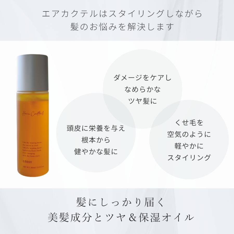 P5倍 エアカクテル ヘアミスト さらさらキープ／160ml スタイリング スプレー 髪 ボリュームアップ 紫外線ダメージ 白髪予防 ツヤ 潤い 枝毛 ヘアケア 爆買 |  | 02