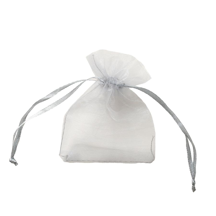 シアーバッグ・パールグレー・S／1枚 ラッピング サシェ 巾着 アクセサリー 入れ ハーブ ポプリ 中が見える におい袋に 爆買 | 
