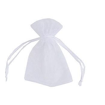 シアーバッグ・ホワイト・M／10枚 アクセサリーを入れて ハーブを入れてにおい袋に バスソルト ハーブバス 爆買 | 