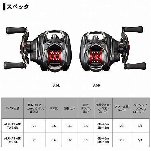 ダイワ(DAIWA) ベイトリール 20 アルファス AIR TW 8.6L (2020モデル) mm