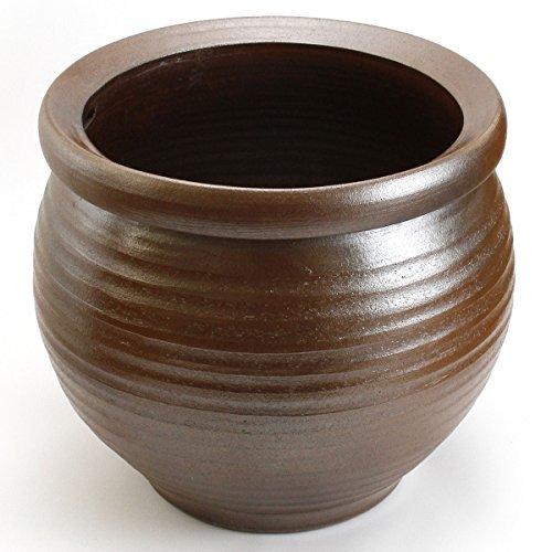 信楽焼水瓶 利休信楽水瓶 品名:鉄自然紬16号-M103 サイズ幅480x高さ420mm