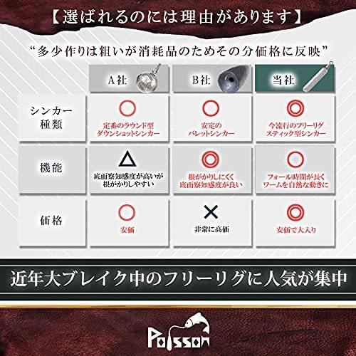 Poisson ポアソン 鉛 フリーリグ フリリグシンカー 釣り 重り ワーム 3 5g 45個 最新最全の