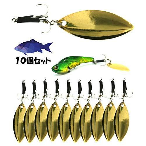 超歓迎 フック付 ブレード Ocean スピン 釣り Blue １０個セット スピンテールジグ フックサイズ 10 セット ルアー ヒラメ シーバス その他釣り具 Www We Job Com