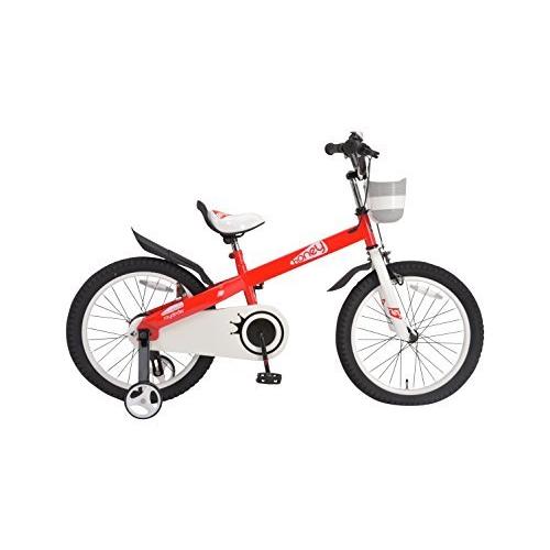 【未使用品】 ROYALBABY(ロイヤルベイビー) 18インチ ケー フェンダー カゴ チェーンケース [メーカー保証1年] レッド 自転車 子ども用 補助輪付き 子供用自転車