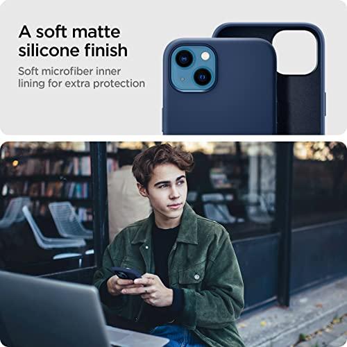 Spigen iPhone 13 ケース シリコン 4重構造 指紋防止 擦り傷防止 レンズ保護 超薄型 超軽量 シリコンフィット ACS03550