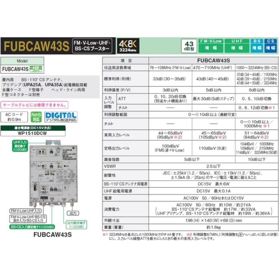 マスプロ 4K・8K衛星放送(3224MHz)対応 共同受信用 FM・V-Low マスプロ 4K・8K衛星放送(3224MHz)対応 共同受信用 FM・V-Low