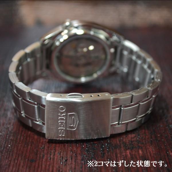 セイコー5 海外モデル 逆輸入 SEIKO5 腕時計 メンズ シルバー文字盤 ステンレスベルト SNKL41K1 サイズ調整無料｜mmr2｜03